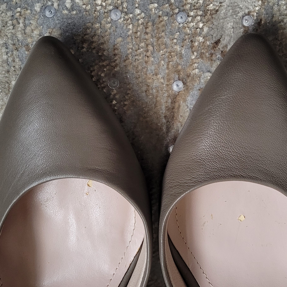 Vince Camuto Elona2 Leather Mouse Grey Taupe Pumps Heels Sz6.5 Bundle Discount - Picture 10 of 10